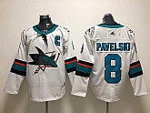 Sharks 8 Joe Pavelski White Adidas Jersey,baseball caps,new era cap wholesale,wholesale hats